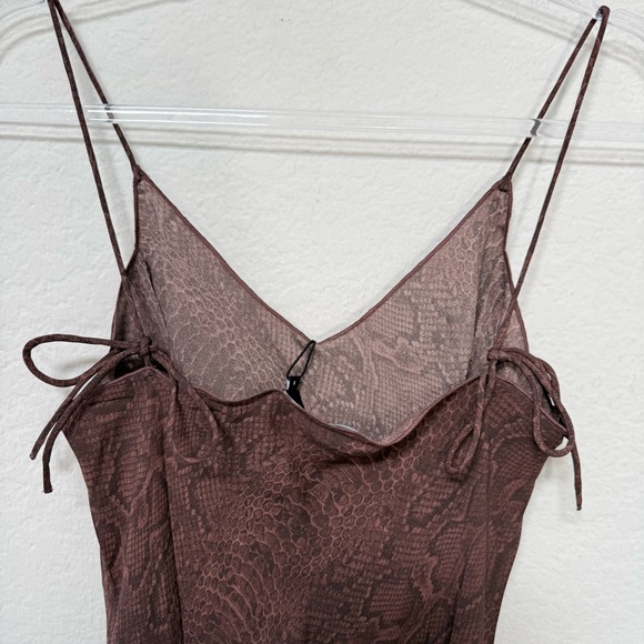 Realisation Penelope Dress Python Brown Size Medium - Picture 8 of 10